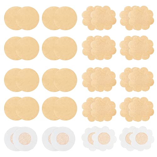 WITROMAN 40 Pieces nipple covers disposable nipple Pasties nipple Petals (Nude)