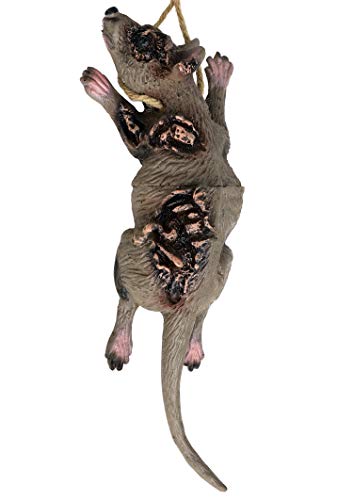 Halloween Decor Haning Rat Prop Realistic Looking Spooky Mice Rats Fake Dead Mouse Terrible Prank Props Cats Dogs Interesting Toys Halloween Party Favors Vampire Rats for Haunted House Decoration