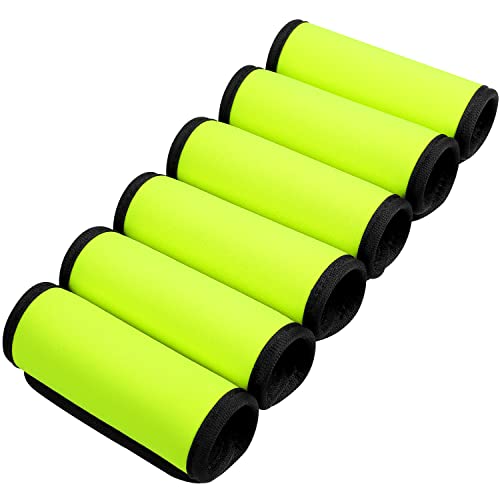 6 Pack Luggage Handle Wrap, Luggage Handle Wraps for Suitcase, Bright Green Luggage Tags, Suitcase Tags identifiers for Travel Accessories