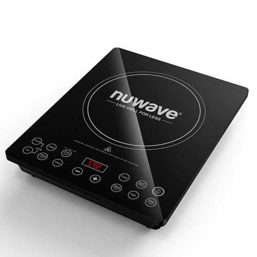 Nuwave Pro Chef Induction Cooktop, Portable, Large 8” Heating Coil, Temp Settings from 100°F - 575°F, Perfect for Commercial & Professional Settings, NSF-Certified, Shatter-Proof Ceramic Glass Surface
