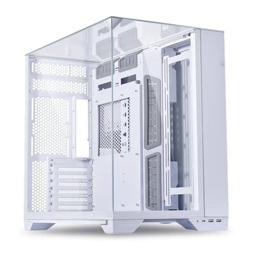 Lian Li O11 Vision -Three Sided Tempered Glass Panels - Dual-Chamber ATX Mid Tower - Up to 2 x 360mm Radiators - Removable Motherboard Tray for PC Building - Up to 455mm Large GPUs (O11VW.US)