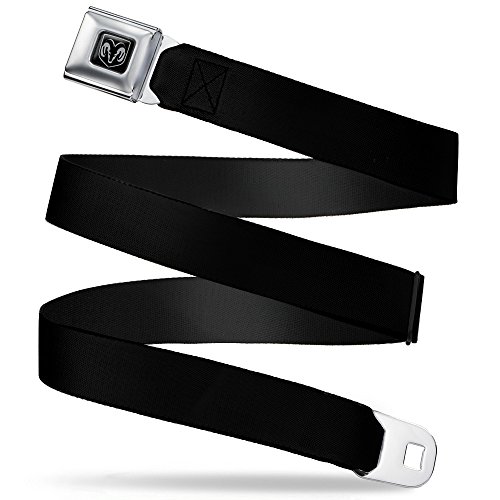 Buckle-Down Men's Seatbelt Belt Black Panel XL, 1.5' Wide-32-52 Inches