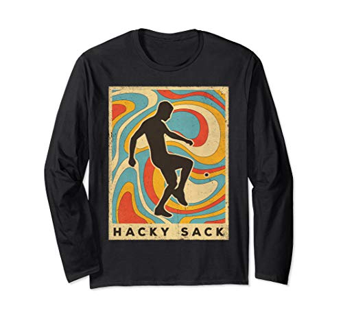 Vintage Hacky Sack Sport Retro Poster Gift Long Sleeve T-Shirt