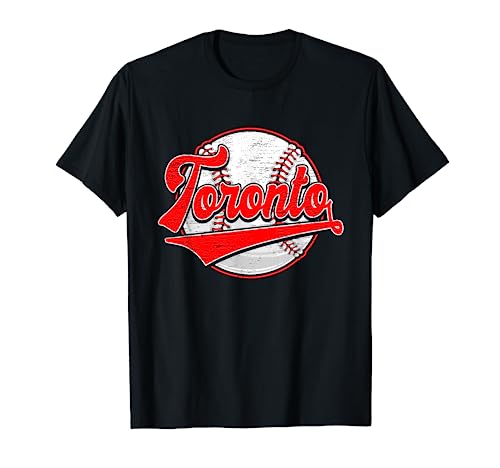 Vintage Toronto Cityscape Baseball Lover Men Women T-Shirt