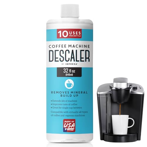 IMPRESA 10 Uses 32oz Coffee Machine Descaler for Keurig and Virtually All Single Use Coffee and Espresso Machines - Made in the USA
