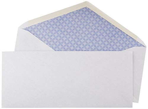 Amazon Basics #10 Security Tinted Business Gummed Envelopes, Moisture Sealed, 4-1/8 x 9-1/2 Inch, Pack of 500, One Size, White