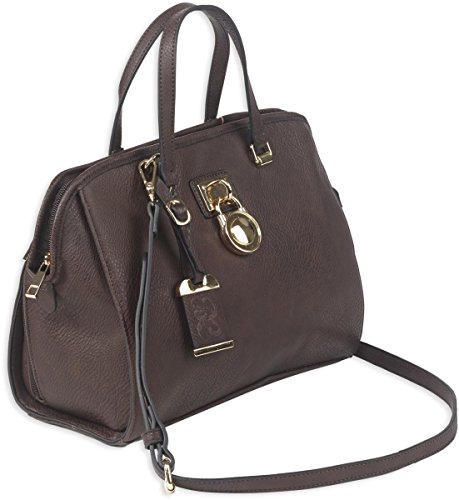 Bulldog Cases BDP-028 Satchel Style Purse with Holster Chocolate Brown (16' X 9.5' X 5.5'), Medium