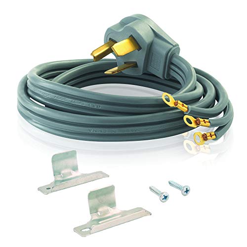 Eastman 6 Feet Electric Dryer Cord, 30 Amps 3-Prong Wire, 61251