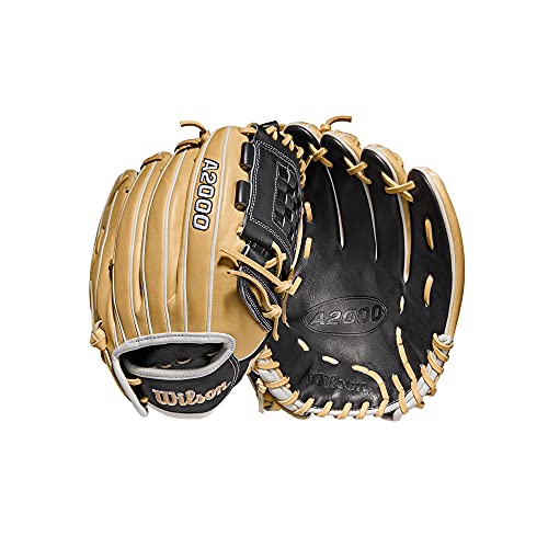Wilson 2022 A2000 P12 12' Pitcher's Fastpitch Glove - Right Hand Throw, Black/Tan