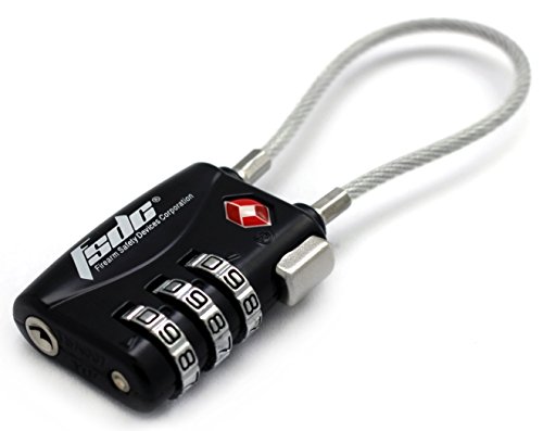 FSDC 3-DIAL TSA COMBO CABLE LOCK