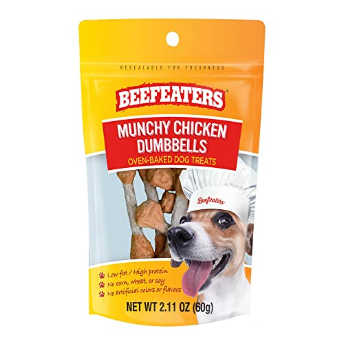 Beefeaters Munchy Chicken Dumbbells Dog Treat, 2.11oz, Case of 12