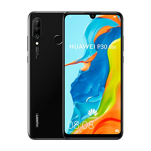 Huawei P30 Lite (128GB, 4GB RAM) 6.15' Display, AI Triple Camera, 32MP Selfie, Dual SIM Global 4G LTE GSM Factory Unlocked MAR-LX3A - International Version (Midnight Black)