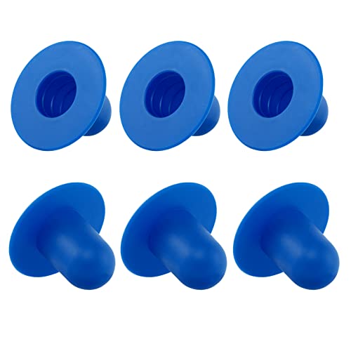 Bigmeta Pool Plugs for Above Ground Pool- 6pcs Pool Stopper Plugs Pool Filter Pump Hole Plugs Fit for Intex Coleman Bestway Pool Replacements& Accessories(Blue)