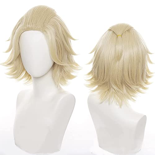 maysuwell Anime Cosplay Wigs Manjiro Sano Mikey Natural Golden Short Adult Hair Wig