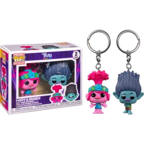 Key Chain: Trolls World Tour - Poppy and Branch Pocket Pop (Set of 2) (Special Edition)