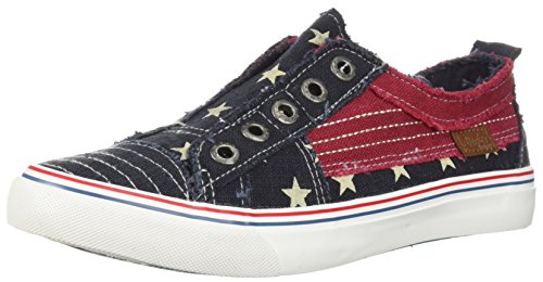 Blowfish Malibu womens Play Sneaker, Navy Star, 7 US