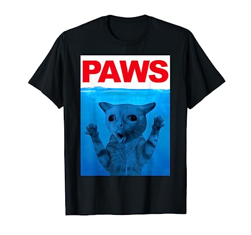 Paws Cat Meme Humor Funny Kitty Lover Funny Cats Dads Mom T-Shirt
