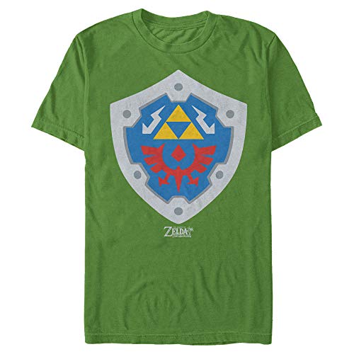 Nintendo Zelda Link's Awakening Hylian Shield T-Shirt Kelly Green