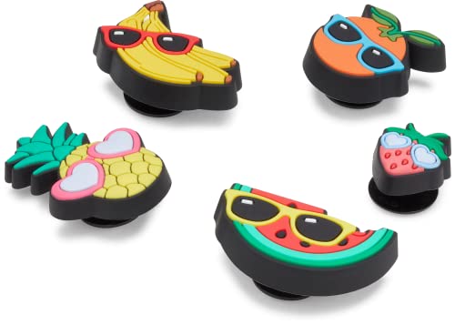 Crocs 5-Pack Summer Shoe Charms | Jibbitz, Cute Fruit with Sunnies, One Size