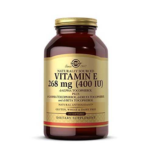Solgar Vitamin E 268 mg (400 IU), 250 Mixed Softgels - Natural Antioxidant, Skin & Immune System Support - Naturally-Sourced Vitamin E - Gluten Free, Dairy Free - 250 Servings