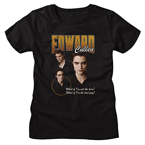 Twilight Edward Cullen What If I'm Not A Hero Women's Short Sleeve T Shirt Romance Movies Graphic Tees Black