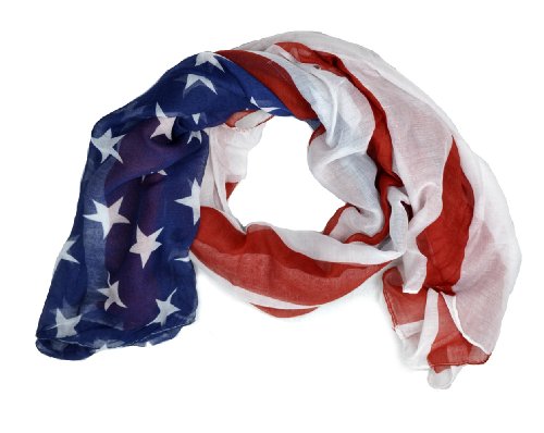 LibbySue-Red, White & Blue American Flag and Patriotic Scarves (USA)