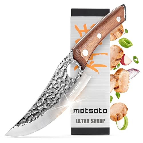 Matsato Chef Knife - Perfect Kitchen Knife. Japanese Knife for Cooking, Chopping Knife. Japanese Chef Knife for Home, Camping, BBQ. Chef’s Knives Designed for Balance & Control, Damascus Quality