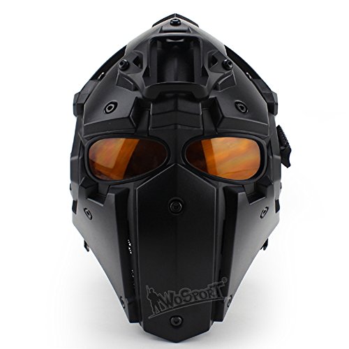 WoSporT Tactical Obsidian Green GOBL Terminator Helmet & Mask Goggle for Hunting Paintball Military Cosplay Movie Prop