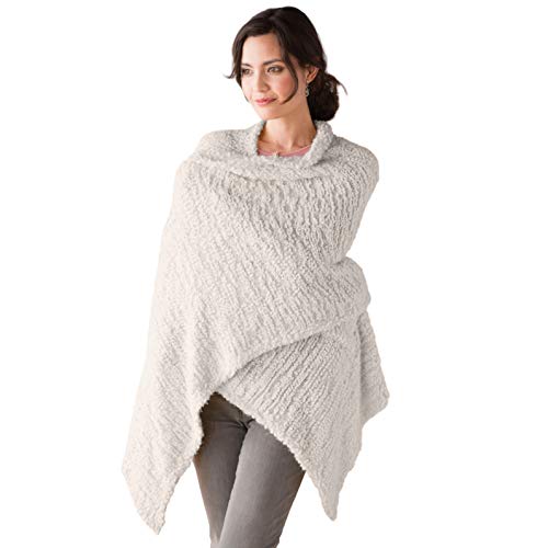DEMDACO Giving Shawl Women's One Size Soft Knit Nylon Wrap in Gift Box, Taupe