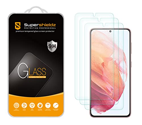 (3 Pack) Supershieldz Designed for Samsung Galaxy S21 5G Tempered Glass Screen Protector, Anti Scratch, Bubble Free