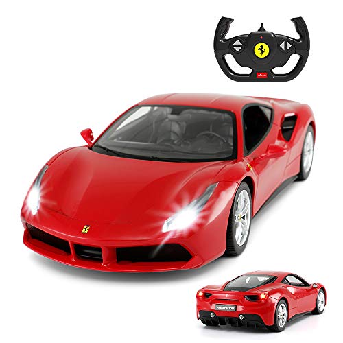 RASTAR Ferrari 488 GTB Model, 1/14 Scale Ferrari Remote Control Car for Boys 8-12 - RED