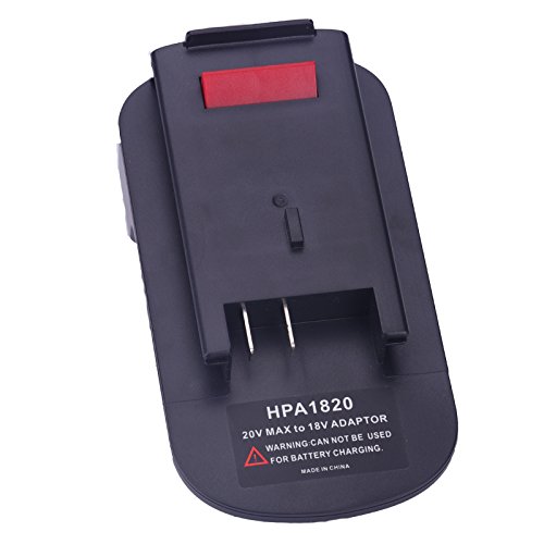 20V Adapter HPA1820 for Black&Decker LBXR2020 18V to 20V Batteries Convertor Adapter for Black Decker 18V NiCad & NiMh Battery ToolsHPB18 HPB18-OPE 244760-00 A1718 FS18FL FSB18 for Porter & S