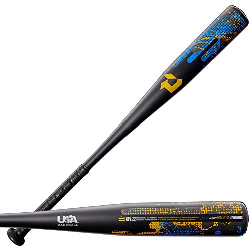 DeMarini 2022 Uprising (-11) USA Youth Baseball Bat,Black/Blue/Yellow,31'/20 oz