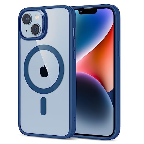 ESR for iPhone 14 Case/iPhone 13 Case, Compatible with MagSafe, Shockproof Military-Grade Protection, Magnetic Phone Case for iPhone 14/13, Classic Series (HaloLock), Clear Blue
