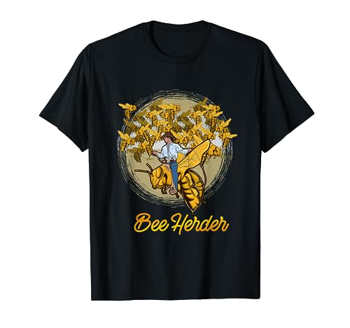 Beekeeper Bee Herder Cowboy Riding Honeybee Beekeeper Gift T-Shirt