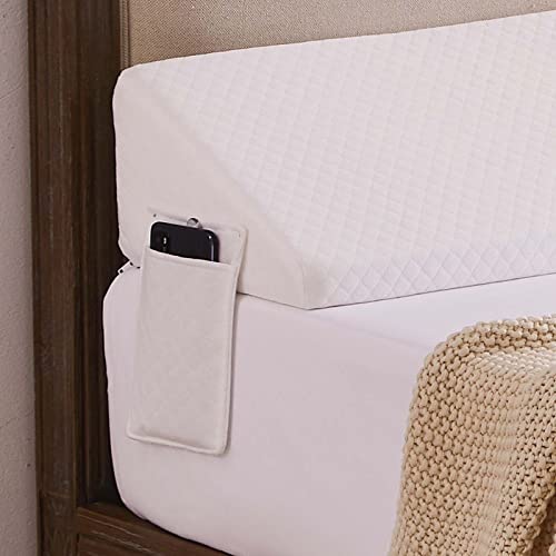 Homemate King Size（76'x10'x6'） Bed Wedge Pillow for Headboard - Bed Gap Filler(0-8') - Triangle Bloster Pillow Wedge