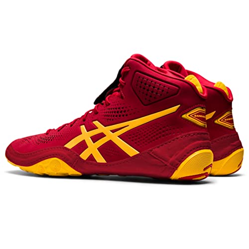 ASICS Men's DAN Gable EVO 2 Wrestling Shoes, 12, Cranberry/Saffron