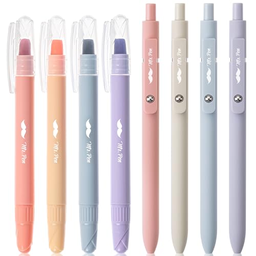 Mr. Pen- Bible Highlighters and Pens, 8 Pack, Pastel Barrel, Gel Highlighters, Gel Highlighter No Bleed Through, Bible Highlighters No Bleed, Bible Journaling Kit, Gel Pens and Highlighters