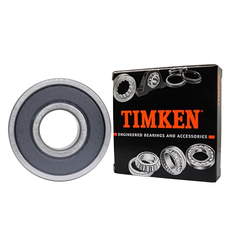 4pack TIMKEN 6000-2RS Double Rubber Seal Bearings 10x26x8mm, Pre-Lubricated and Stable Performance and Cost Effective, Deep Groove Ball Bearings.