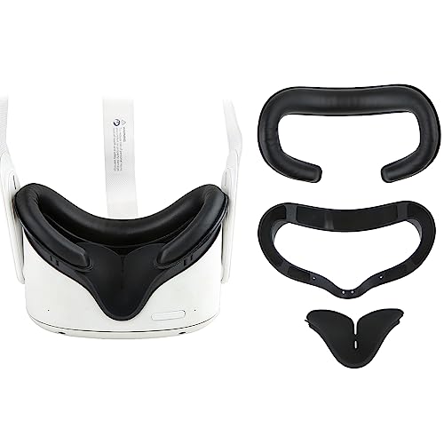 Face Cover Pad and Facial Interface Bracket for Oculus/Meta Quest 2 VR Accessories with Anti-Leakage Nose Pad