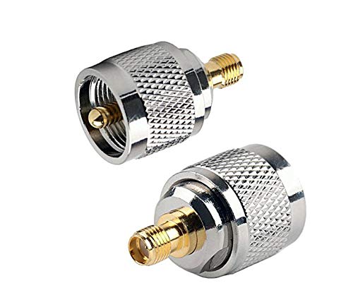 DHT Electronics 2PCS RF coaxial Coax Adapter SMA Female to UHF Male PL-259 PL259