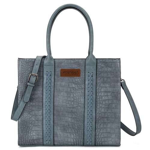 Wrangler Tote Bag Large Satchel with Zipper Top Handle Handbag for Women B2B-WG70-8317BJN