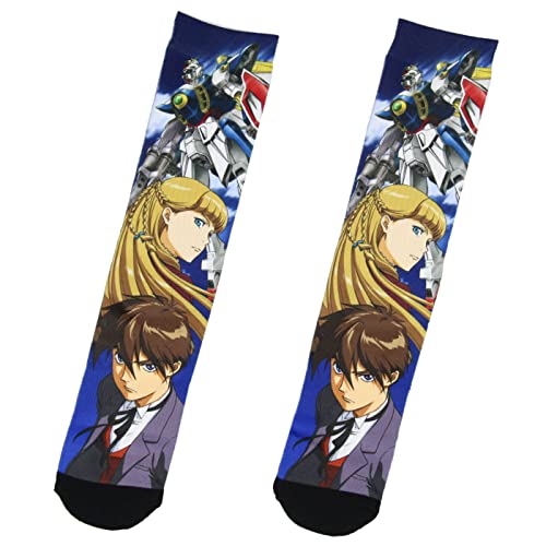 Bioworld Gundam Socks Mobile Suit Gundam Wing Adult Men's Sublimated Crew Socks