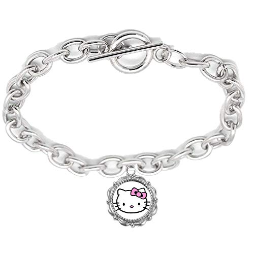 Mossy Cabin Hello Kitty Silver Toggle Clasp Bracelet