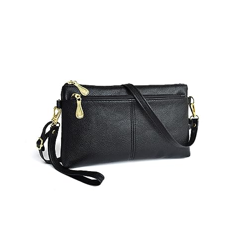 BTYAW Women's Mobile Wallet Crossbody Bag - Wrist Strap Crossbody Bag Simple and Elegant, Small Crossbody Bags Shoulder Handbag for Women (Midnight Black)