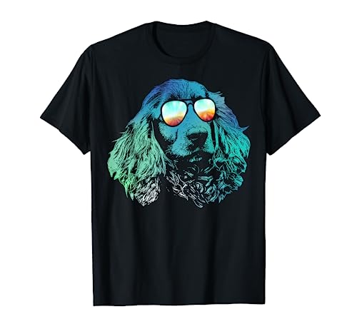 Retro Disco Dog English Cocker Spaniel T-Shirt