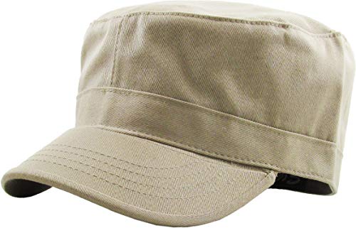 KBETHOS KBK-1464 KHK XL Cadet Army Cap Basic Everyday Military Style Hat (Now with STASH Pocket Version Available)