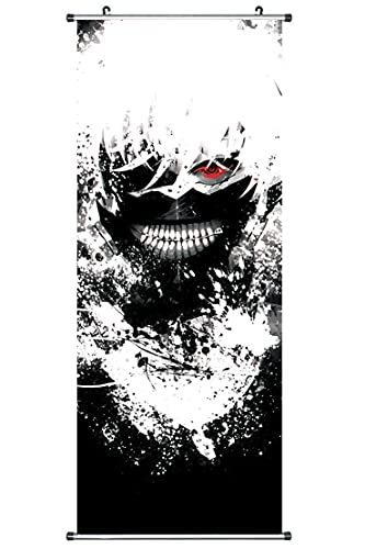 CosInStyle Anime Scroll Poster for Kaneki Ken - Fabric Prints 100 cm x 40 cm | Premium and Artistic Anime Theme Gift | Japanese Manga Hanging Wall Art Room Decor