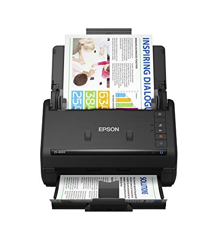 Epson Workforce ES-400 II Color Duplex Desktop Document Scanner for PC and Mac, with Auto Document Feeder (ADF) and Image Adjustment Tools, ES-400 II