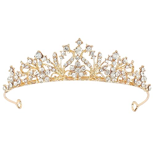 Aprince Tiaras for Girls Princess Crowns for Little Girls Tiaras for Women Girls Crown Wedding Tiara Headband Princess Crown Hair Accessories for Prom Birthday Costume Party Gold Crown